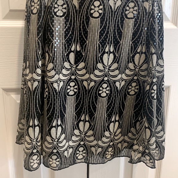 Absolutely gorgeous black & ivory sequin skirt! - Picture 4 of 4